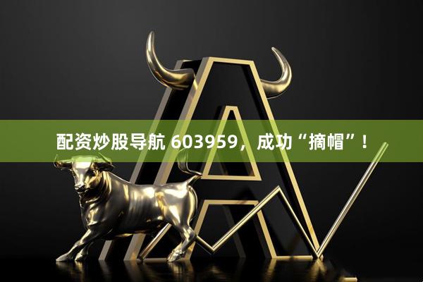 配资炒股导航 603959，成功“摘帽”！